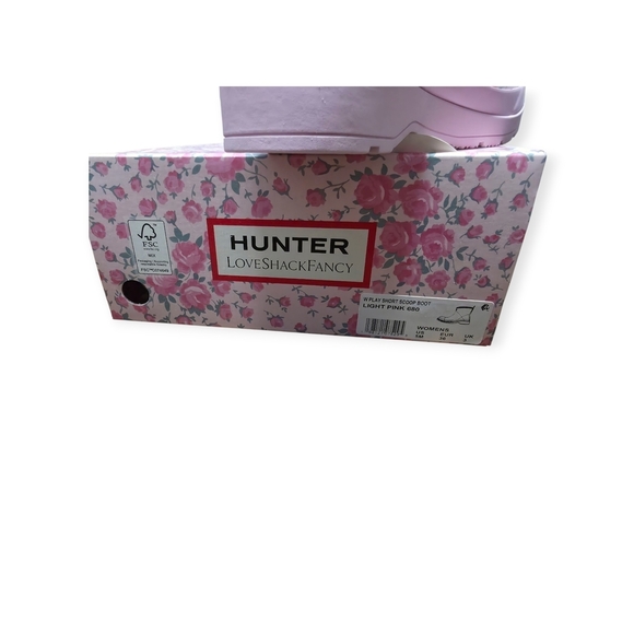 Hunter X Loveshackfancy Play Pink Floral Ankle Boot 5 - Picture 8 of 8